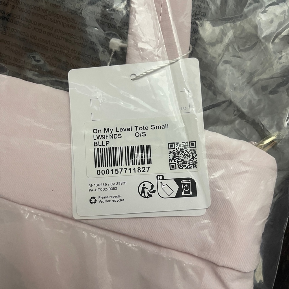 BNWT RARE Lululemon On My Level Small Tote Bag 5L Blissful Pink crossbody bag - Picture 2 of 5